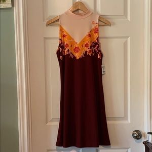 Junior’s MUDD Casual Midi Dress MED NWT Burgundy